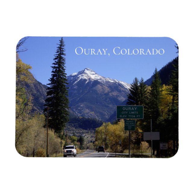 Farbenfrohe Ouray, Colorado Magnet (Horizontal)