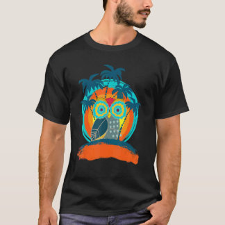 Farbenfrohe Owl Summer Party Vacay T-Shirt