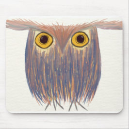 Farbenfrohe Owl Wasserfarbenmalerei Mousepad