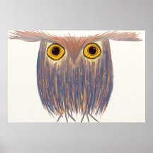 Farbenfrohe Owl Wasserfarbenmalerei