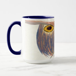 Farbenfrohe Owl Wasserfarbenmalerei Tasse