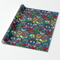 Farbenfrohe Owls lesen Niedliches nahtloses Muster