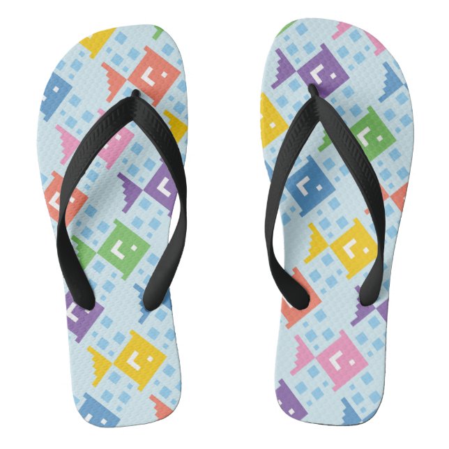 Farbenfrohe Ozeanfische Flip Flops (Fußbett)