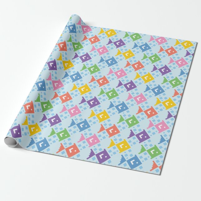 Farbenfrohe Ozeanfische Geschenkpapier (Ungerollt)
