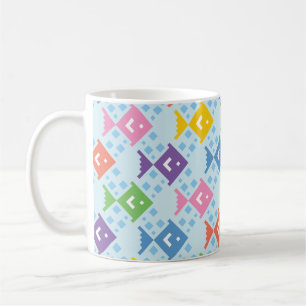 Farbenfrohe Ozeanfische Kaffeetasse