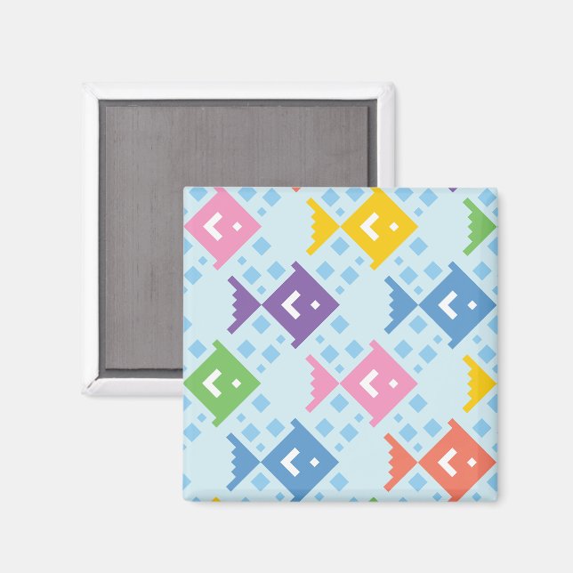 Farbenfrohe Ozeanfische Magnet (Vorderseite/Rückseite)