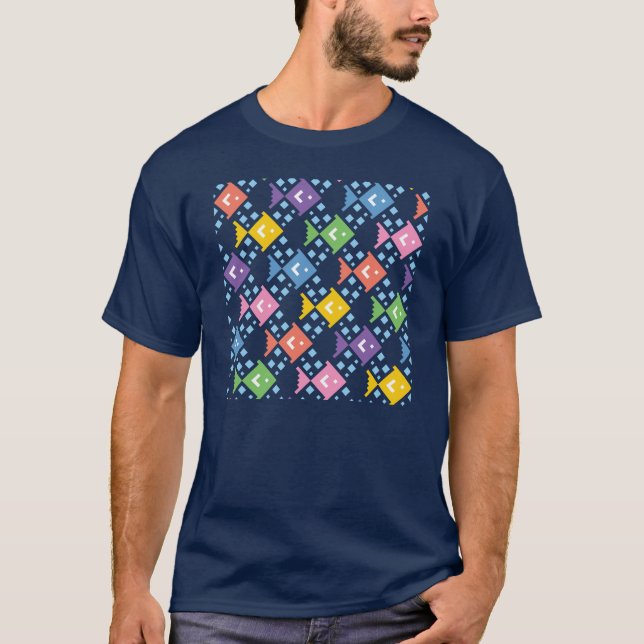 Farbenfrohe Ozeanfische T-Shirt (Vorderseite)