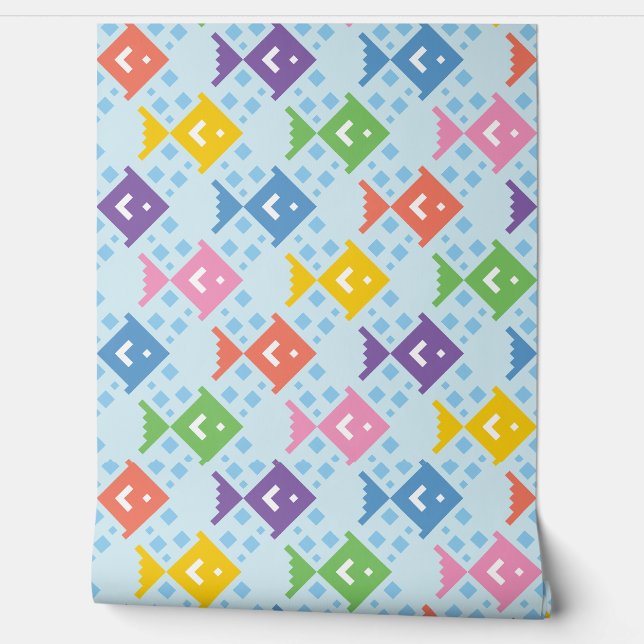 Farbenfrohe Ozeanfische Tapete (Abrollen)