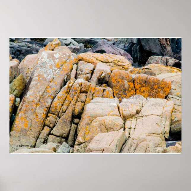 Farbenfrohe Ozeangesteine drucken Poster (Vorne)