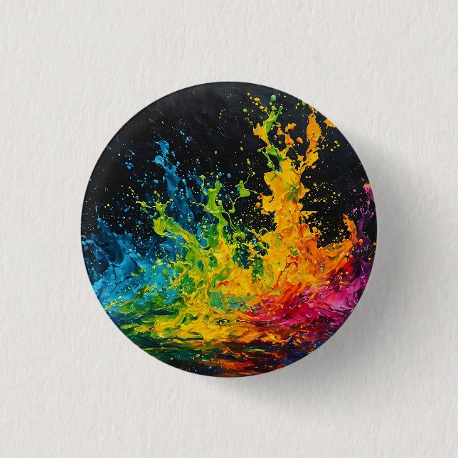 Farbenfrohe Paint Splash Button (Vorderseite)