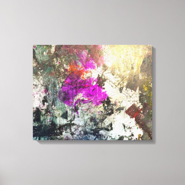 Farbenfrohe Paint Splash Coole Leinwand (Vorderseite)