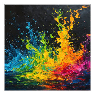 Farbenfrohe Paint Splash Fotodruck