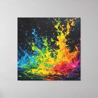 Farbenfrohe Paint Splash Leinwanddruck
