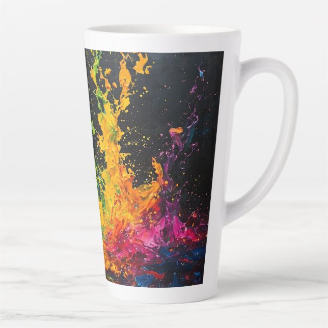 Farbenfrohe Paint Splash Milchtasse (Rechts)
