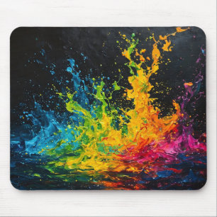 Farbenfrohe Paint Splash Mousepad