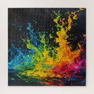 Farbenfrohe Paint Splash Puzzle