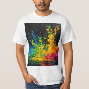 Farbenfrohe Paint Splash T-Shirt