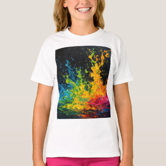 Farbenfrohe Paint Splash T-Shirt