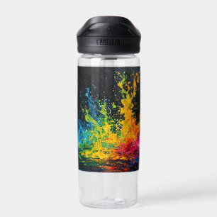 Farbenfrohe Paint Splash Trinkflasche
