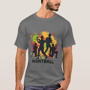 Farbenfrohe Paintballszene T-Shirt