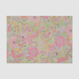 Farbenfrohe Paisley Floral botanische Blume Seidenpapier