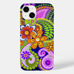 Farbenfrohe Paisley-Muster und Blume Case-Mate iPhone 14 Hülle