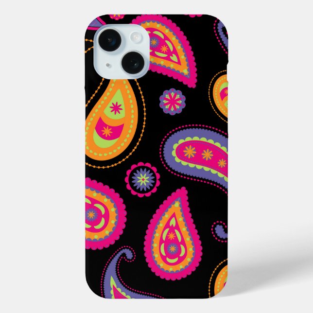 Farbenfrohe Paisley nahtloses Muster Case-Mate iPhone Hülle (Rückseite)
