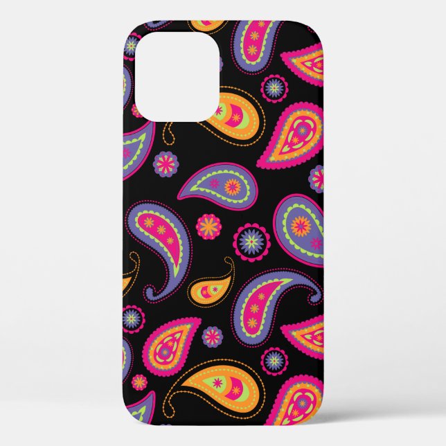 Farbenfrohe Paisley nahtloses Muster Case-Mate iPhone Hülle (Rückseite)