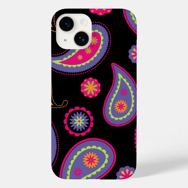 Farbenfrohe Paisley nahtloses Muster Case-Mate iPhone Hülle (Rückseite)