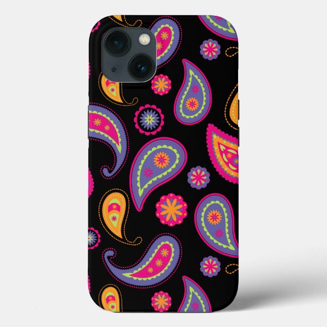 Farbenfrohe Paisley nahtloses Muster Case-Mate iPhone Hülle (Rückseite)