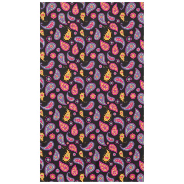 Farbenfrohe Paisley nahtloses Muster Tischdecke (Vorderseite)