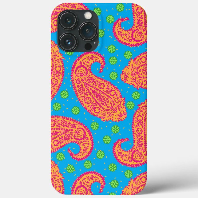 Farbenfrohe Paisley Pattern iPhone Case (Rückseite)