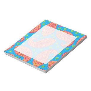 Farbenfrohe Paisley Pattern Notizblock
