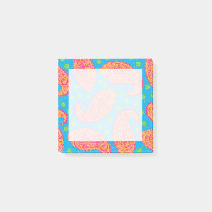 Farbenfrohe Paisley Pattern Post-it Klebezettel