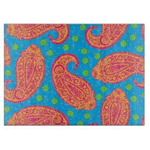 Farbenfrohe Paisley Pattern Schneidebrett