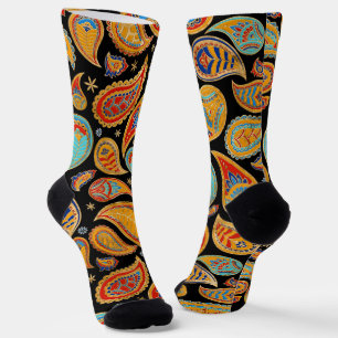 Farbenfrohe Paisley Pattern Socken