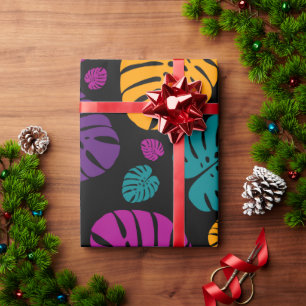Farbenfrohe Palm-Blätter Geschenkpapier