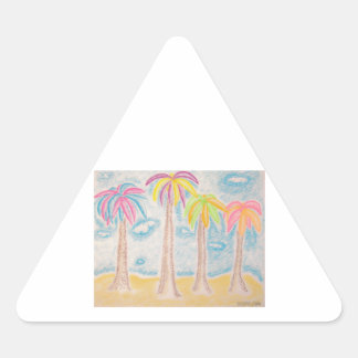 Farbenfrohe Palms-Dreieck Aufkleber