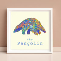 Farbenfrohe Pangolin - Gefährdete Tierrechte Art