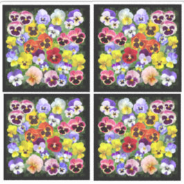 Farbenfrohe Pansy Display Contour Aufkleber