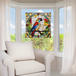 Farbenfrohe Papagei-Imitate Fensteraufkleber