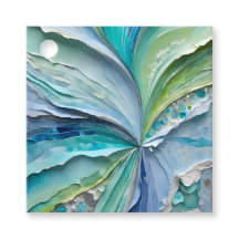 Farbenfrohe Papier Collage Art Gift Tags