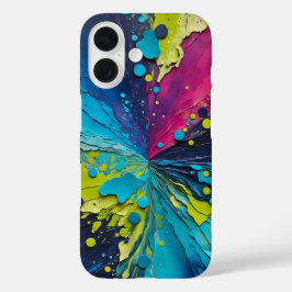 Farbenfrohe Papier Collage Art iPhone Fall iPhone 16 Hülle