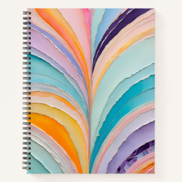 Farbenfrohe Papier Collage Art Spirale Notebook Notizbuch