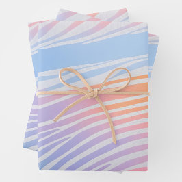 Farbenfrohe Papierblätter für tierische Prints Geschenkpapier Set