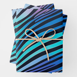 Farbenfrohe Papierblätter für tierische Prints Geschenkpapier Set