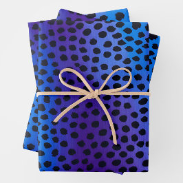 Farbenfrohe Papierblätter für tierische Prints Geschenkpapier Set