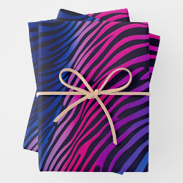 Farbenfrohe Papierblätter für tierische Prints Geschenkpapier Set