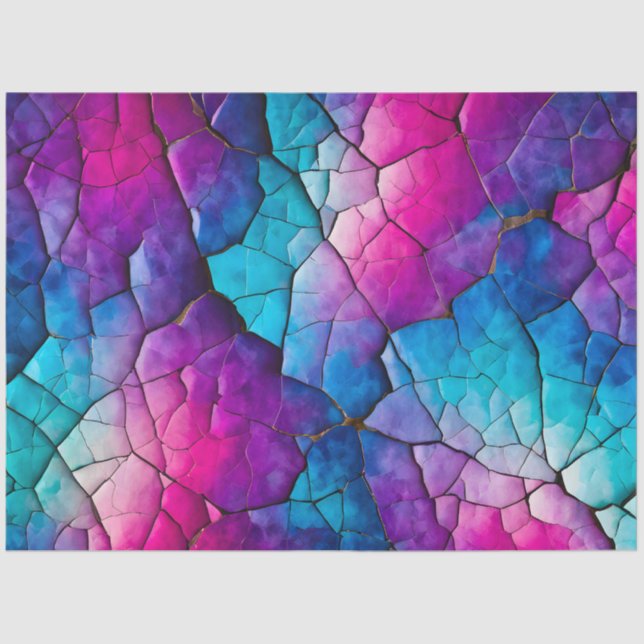 Farbenfrohe Papierhandtaschentuch Seidenpapier (Vorderseite)