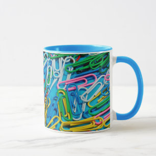 Farbenfrohe Papierklammer für die Kaffeezubereitun Tasse